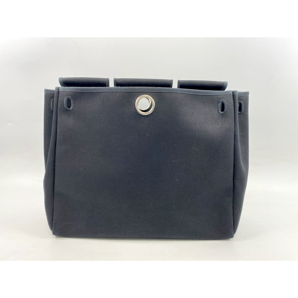 エルメス エールバッグ エールアドPM トワルオフィシエ×カーフレザー 黒 マットシルバー金具 □D刻印 Bランク