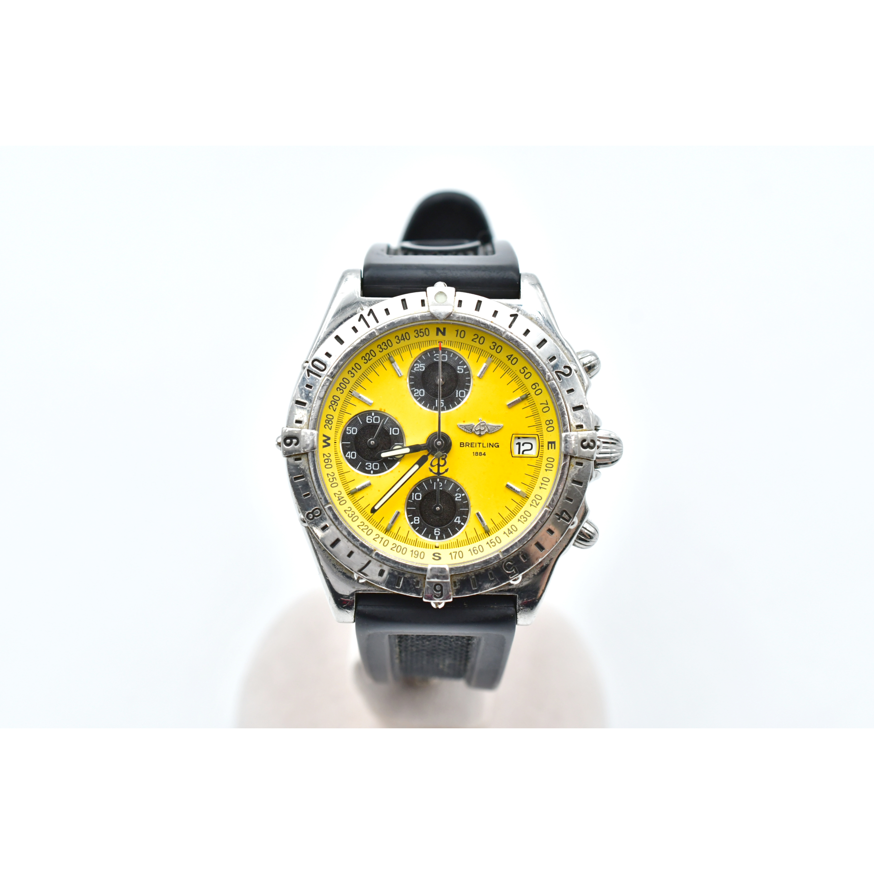 ブライトリング クロノマット ロンジチュード イエロー文字盤 SS×ラバー/AT A20048 BCランク
