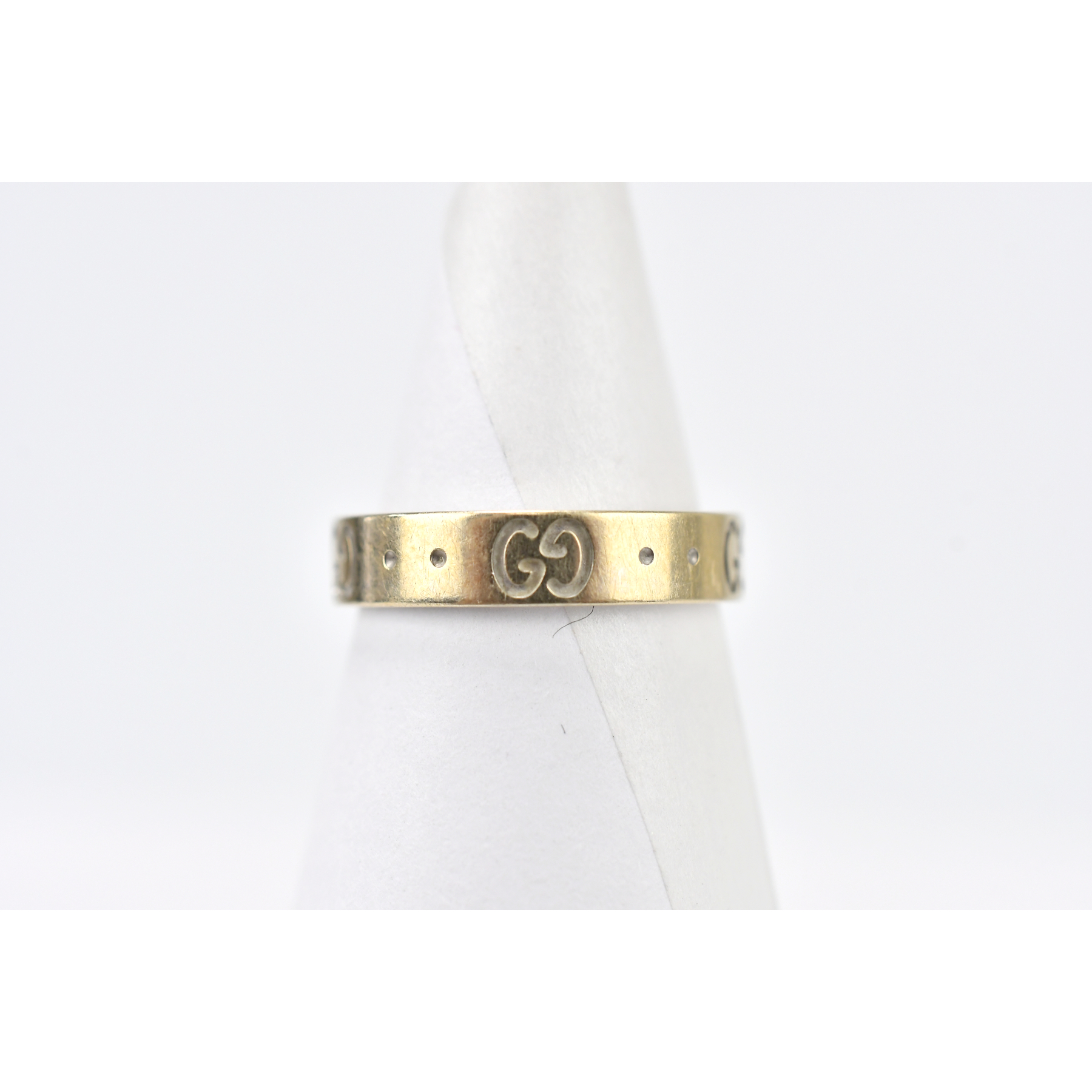 グッチ GGアイコンリング Au750WG #10 Bランク