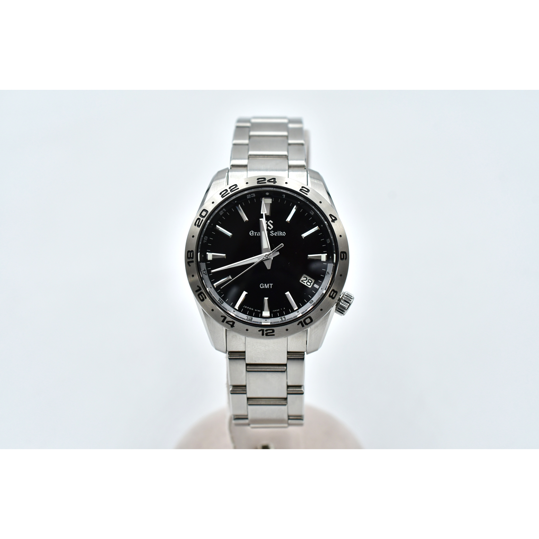 グランドセイコー スポーツコレクションGMT 黒文字盤 SS/QZ 9F86-0AK0 Aランク