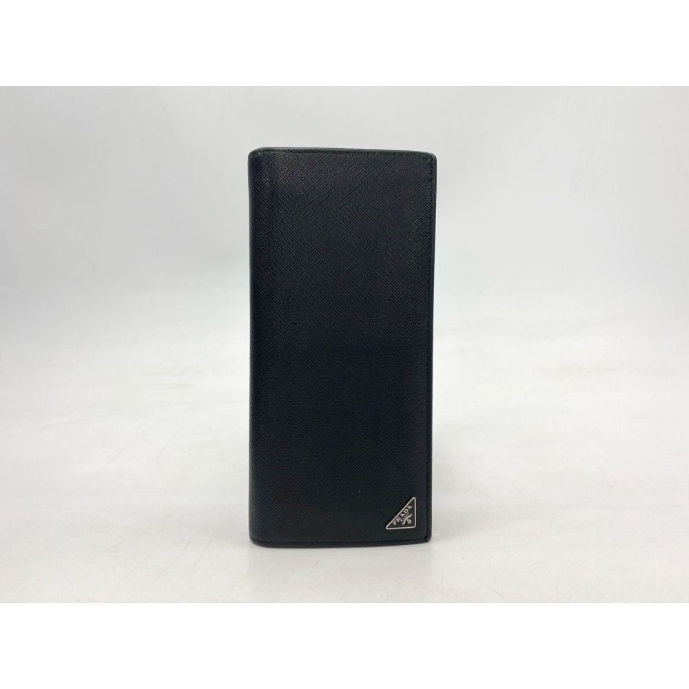 プラダ サフィアーノ 二つ折り長財布 黒 Bランク