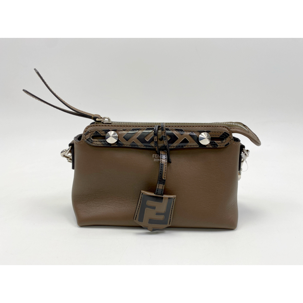 フェンディ バイザウェイ スモール ズッカ柄 ショルダーバッグ ブラウン レザー 8BL135 Aランク