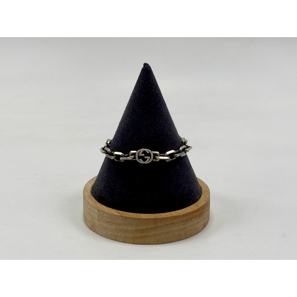 グッチ インターロッキングG ブレスレット シルバー Bランク