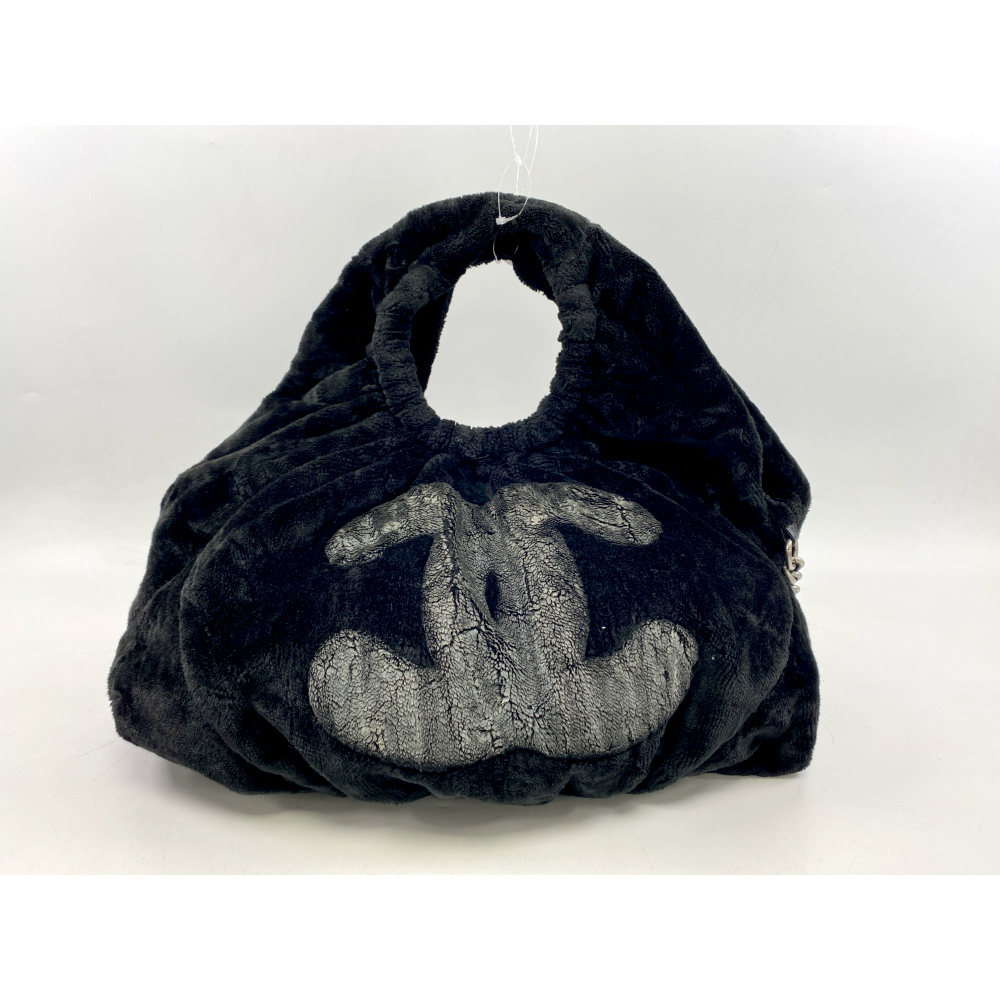 シャネル ココマーク ファー 2WAYバッグ 黒 フェイクファー ガン シャネル ココマーク ファー 2WAYバッグ 黒 フェイクファー ガン