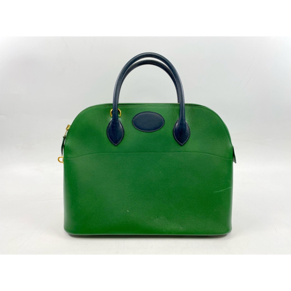エルメス ボリード35 バイカラー 緑系 クシュベル GD金具 〇Z刻印 買取