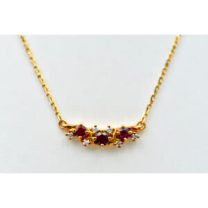 ミキモト 赤石ネックレス 0.44ct D0.08ct K18 買取実績【買取日：2025年9月12日】