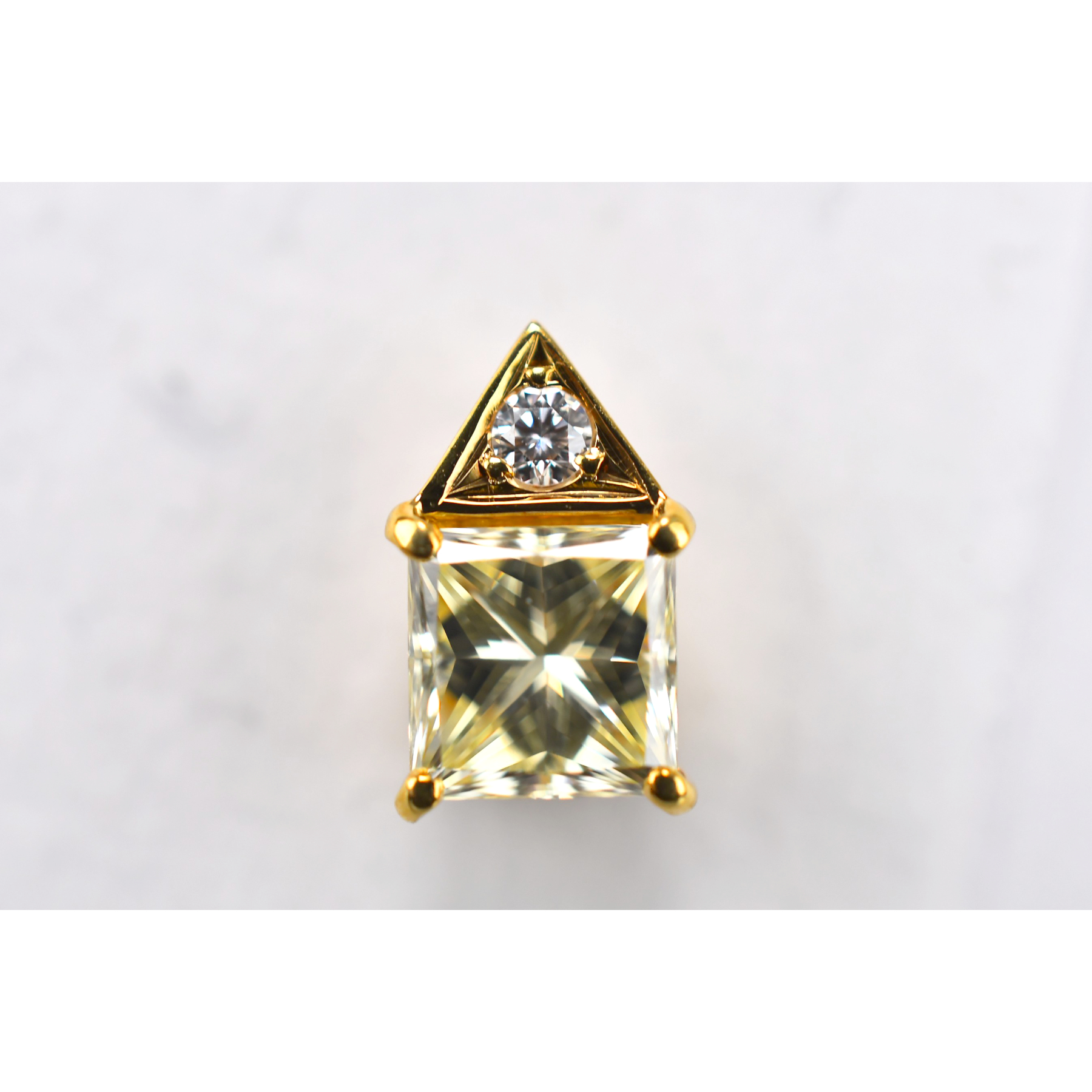 ミキモト スクエアダイヤトップ 1.01ct D0.02ct K18 Aランク