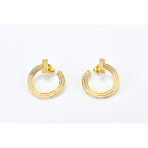 ティファニー Tワン オープン フープ ダイヤ ピアス YG 買取実績【買取日：2025年9月20日】