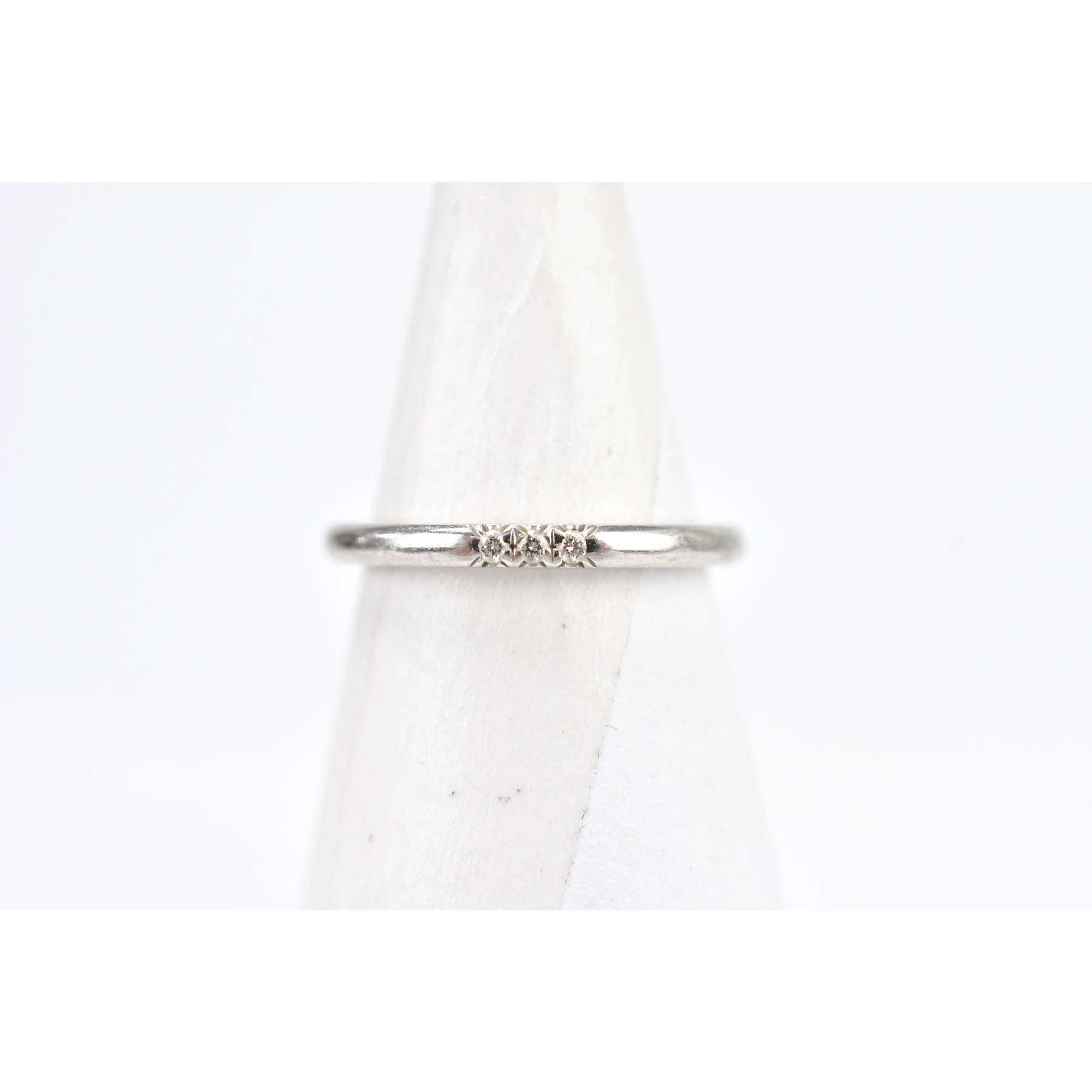 ティファニー クラシック バンド リング 3PD Pt950 Bランク