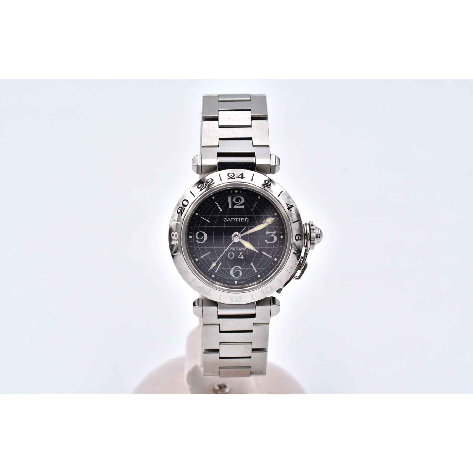 カルティエ パシャ C ウォッチ メリディアンW31029M7 シルバー カルティエ Cartier パシャC メリディアン GMT W31029M7 ボーイズ