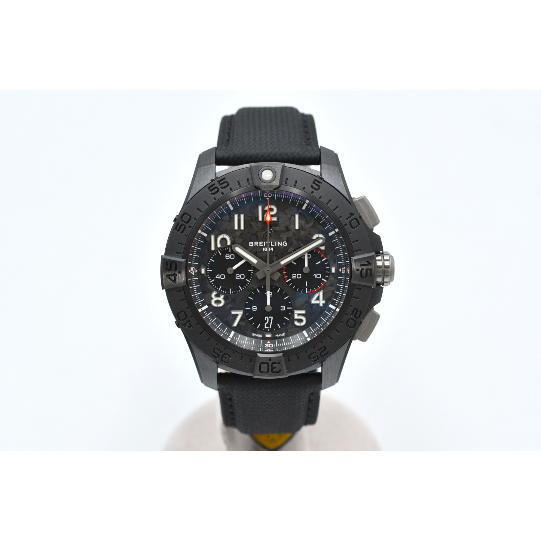 ブライトリング アベンジャー 黒文字盤 Ti×革/AT SB0147101B1X1 ABランク