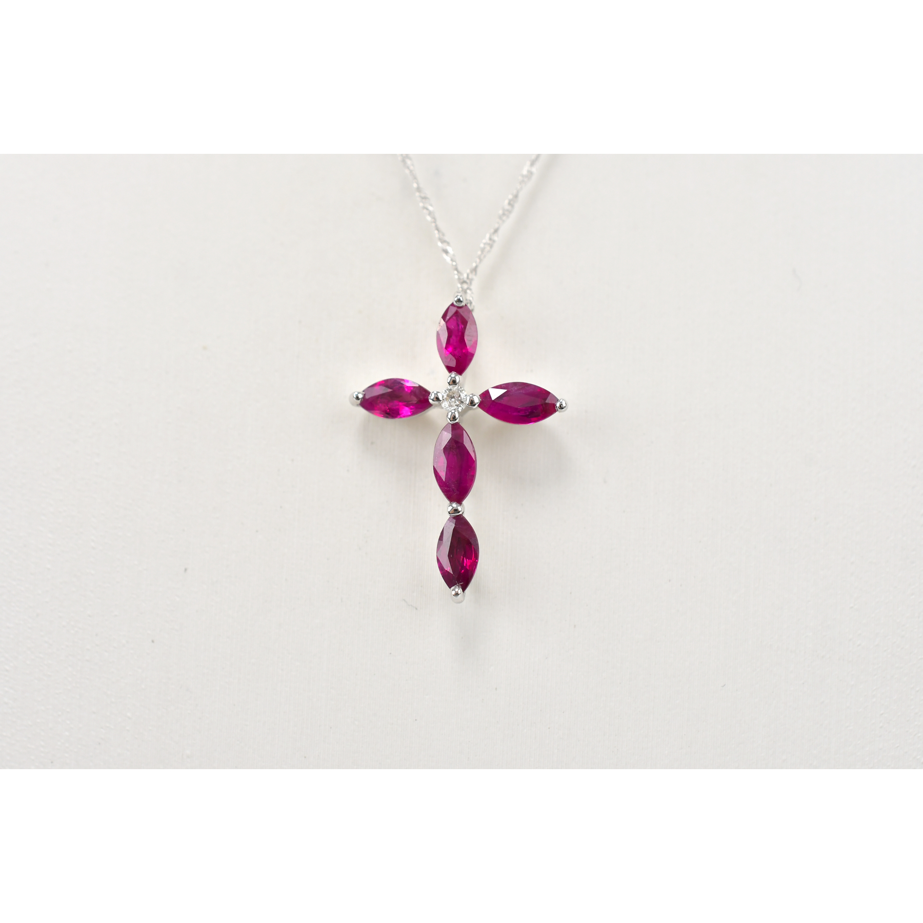 K18WG ルビー ダイヤ ネックレス ルビー×ダイヤネックレス K18WG 1.48 0.09ct 買取実績【買取日