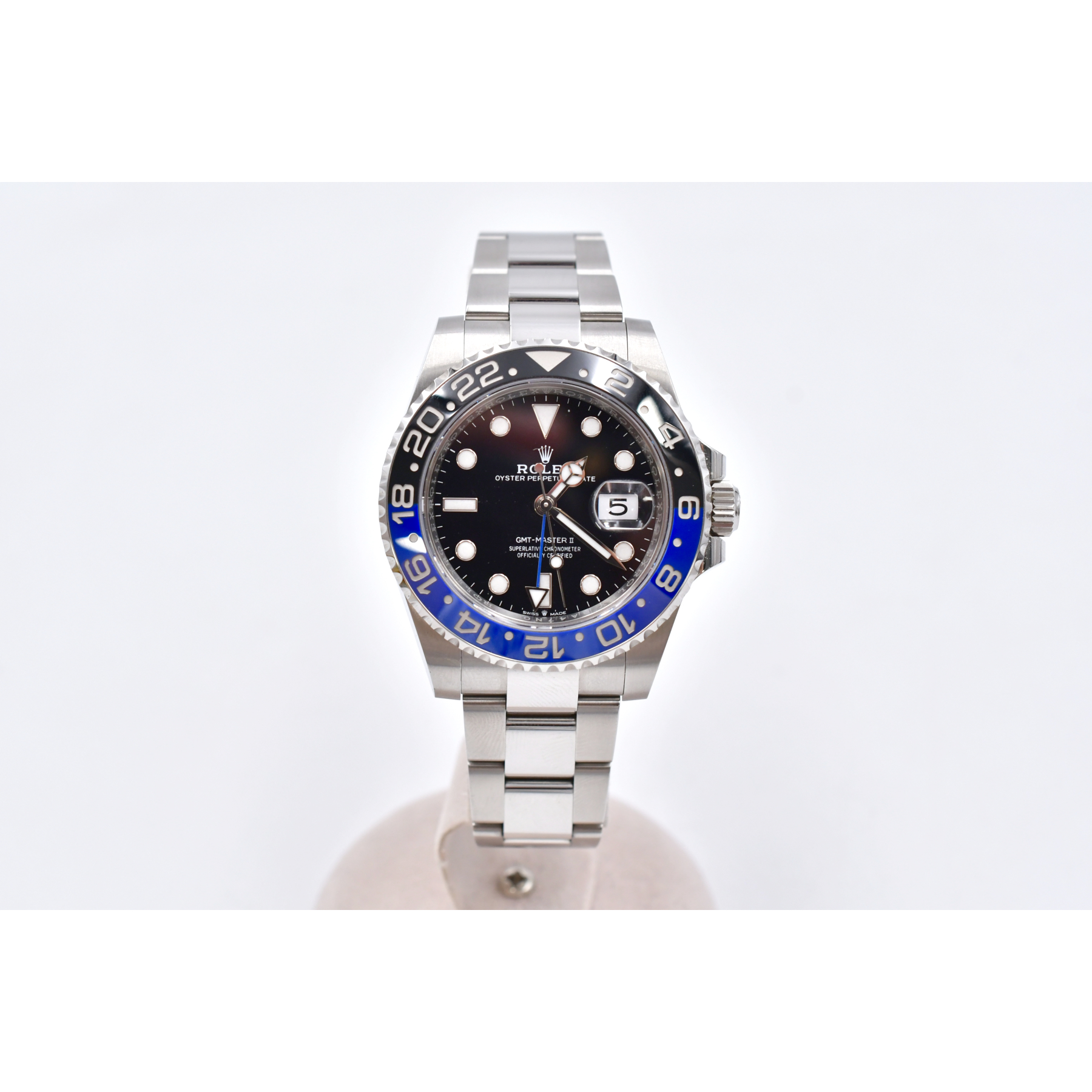 ロレックス GMTマスターⅡ 黒文字盤 オイスターブレス SS/AT 126710BLNR Aランク