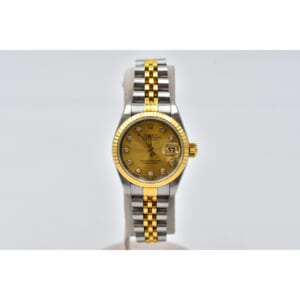 ロレックス デイトジャスト シャンパンゴールド文字盤 SS×YG/AT 旧PD 69173G 買取実績【買取日：2025年9月15日】