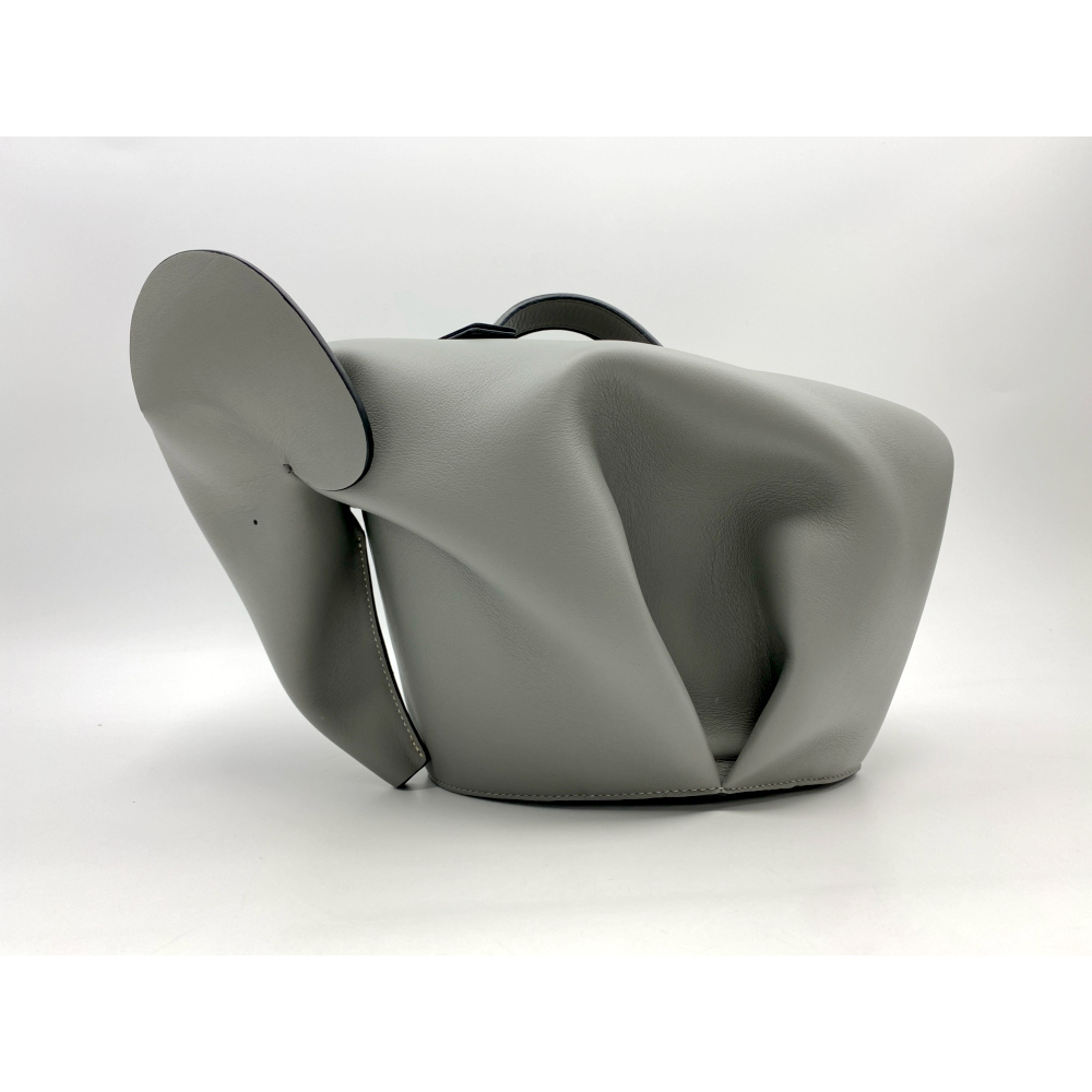 ロエベ エレファント 2WAYショルダーバッグ ラージ レザー グレー Aランク