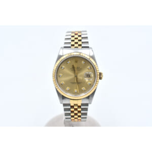 ロレックス デイトジャスト シャンパン文字盤 新ダイヤ ジュビリーブレス SS×YG/AT 16233G 買取実績【買取日：2025年9月16日】