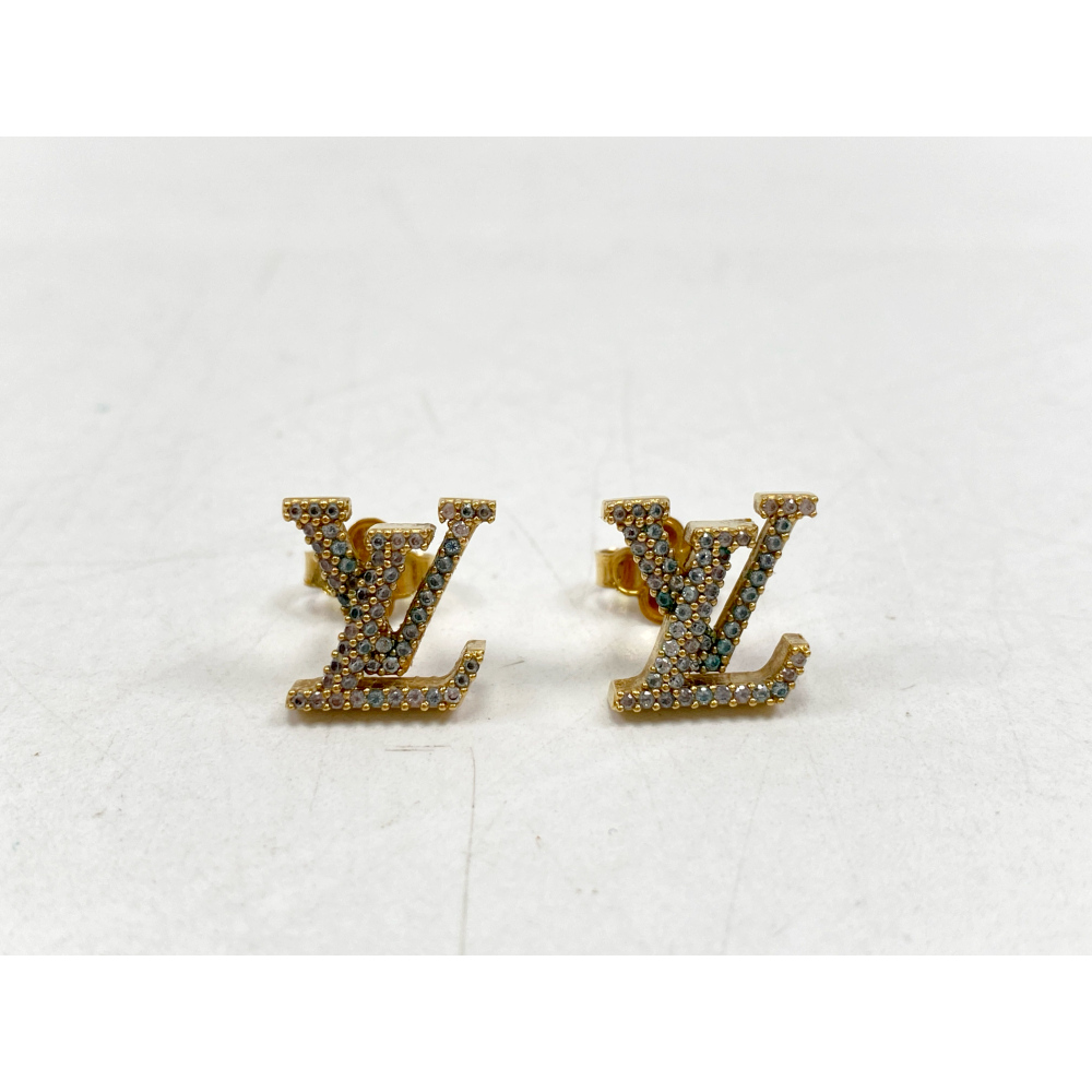 【美品】ルイヴィトン　LVアイコニック　ピアス　ゴールド　M00609 452 美品】ルイヴィトン LVアイコニック ピアス ゴールド M00609 452