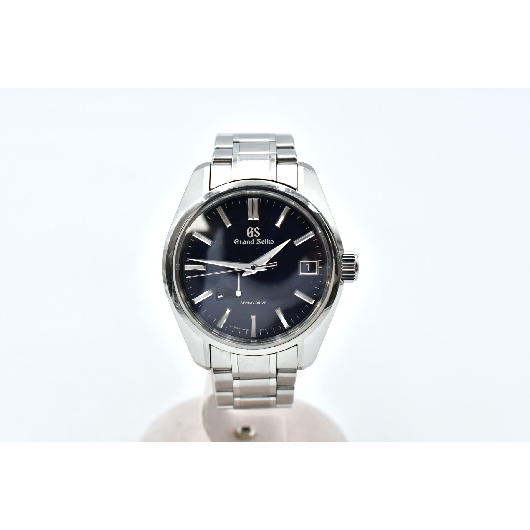 グランドセイコー スプリングドライブ 青文字盤 SS/AT SBGA375 Bランク
