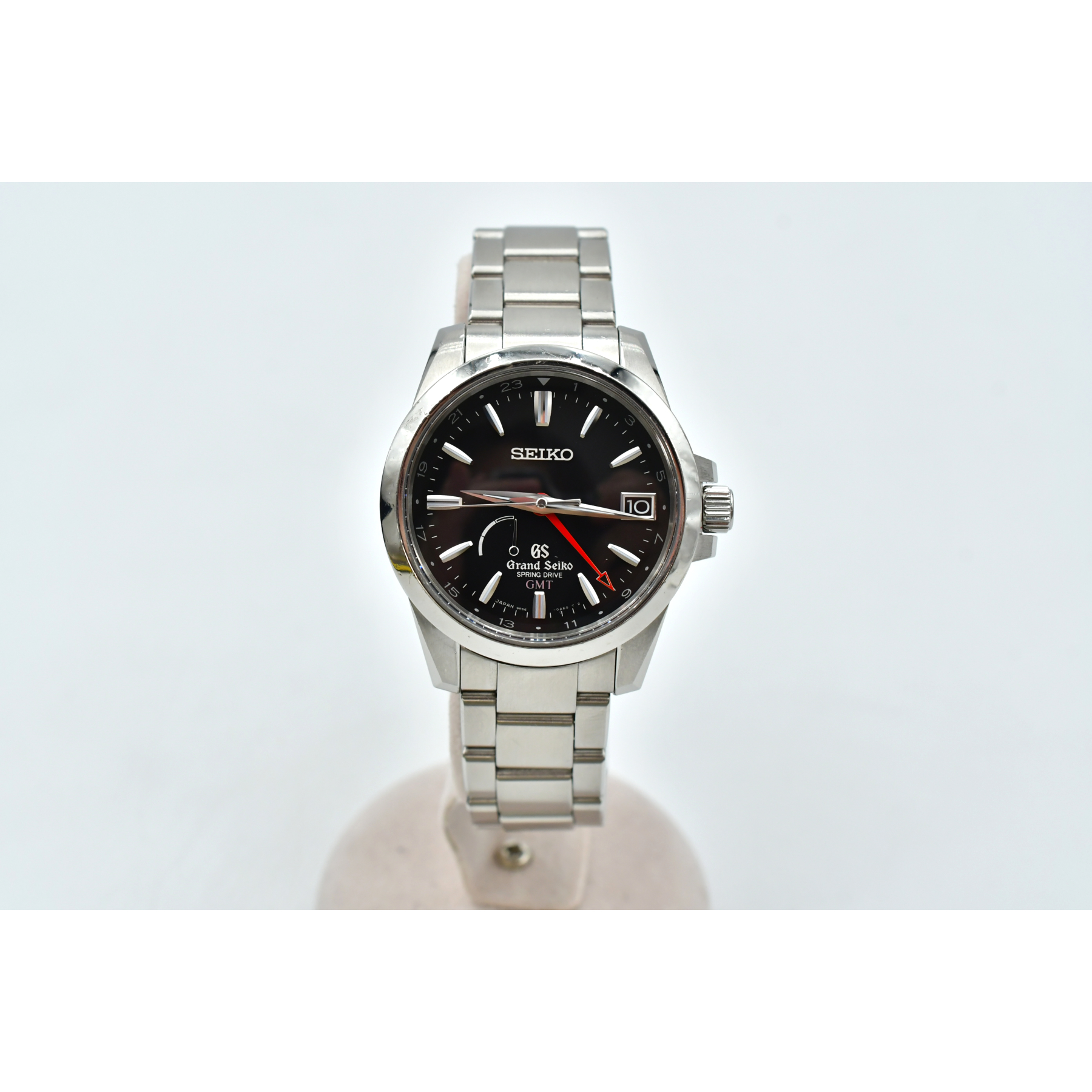 グランドセイコー スプリングドライブGMT 黒文字盤 SS/AT SBGE013 Bランク