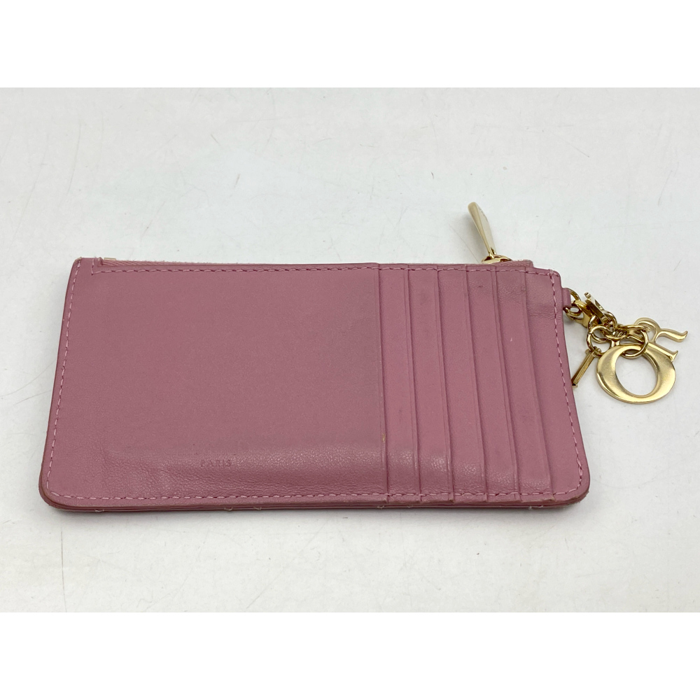 ディオール カナージュ フラグメントケース ピンク レザー Bランク