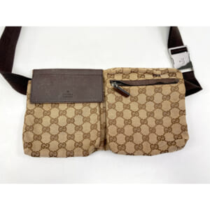 グッチ GGキャンバス ウエストバッグ ベージュ×ブラウン キャンバス×レザー 23566 買取実績【買取日：2025年9月9日】