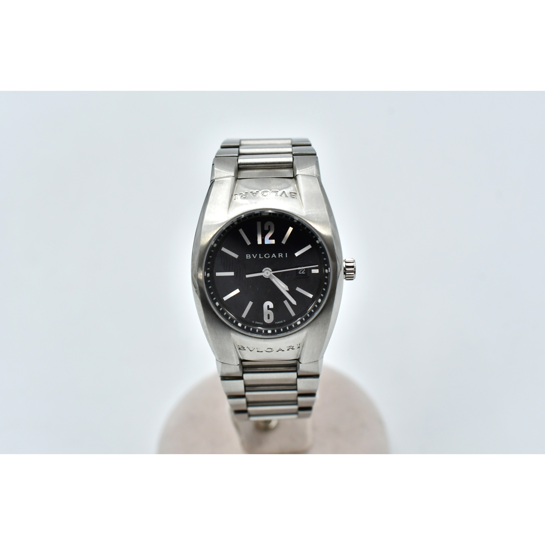 ブルガリ エルゴン EG30S ブラック 黒 クォーツ レディース 時計 美品 