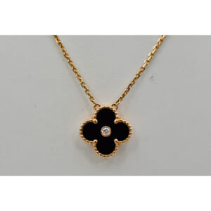 ヴァンクリーフ＆アーペル ヴィンテージアルハンブラ オニキスダイヤ ネックレス ホリデー Au750PG 買取実績【買取日：2025年9月5日】