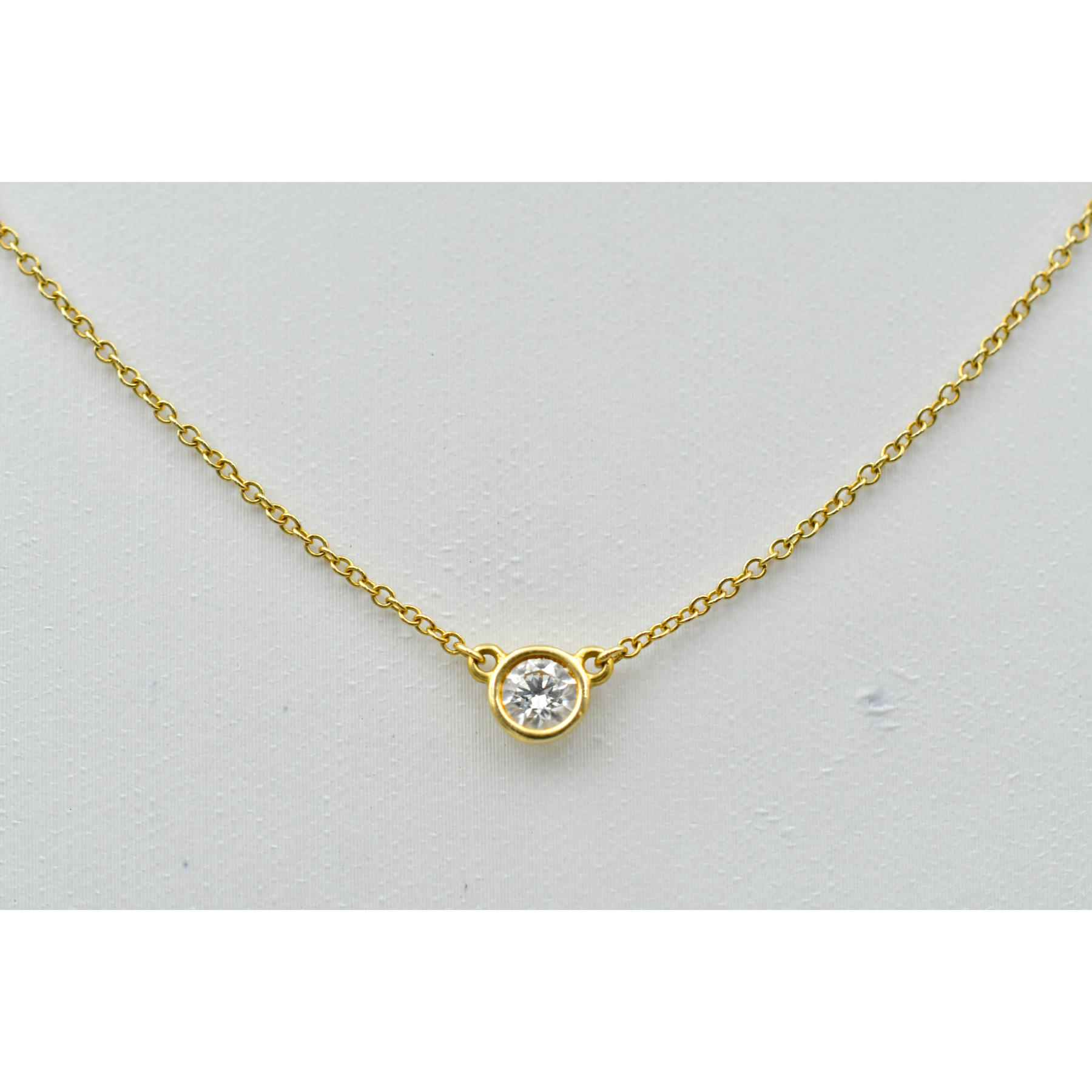 ティファニー バイザヤード １Pダイヤ Au750YG Bランク