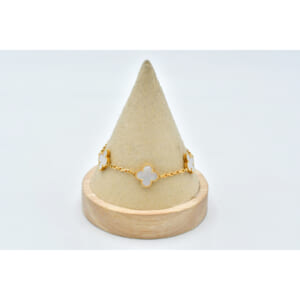 ヴァンクリーフ＆アーペル ヴィンテージアルハンブラ 5モチーフ マザーオブパール ブレスレット Au750YG 買取実績【買取日：2025年9月3日】