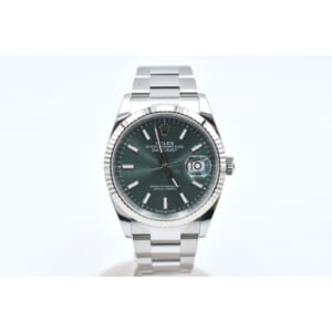 ロレックス デイトジャスト ミントグリーン文字盤 オイスターブレス SS×WG/AT 126234 買取実績【買取日：2025年9月13日】