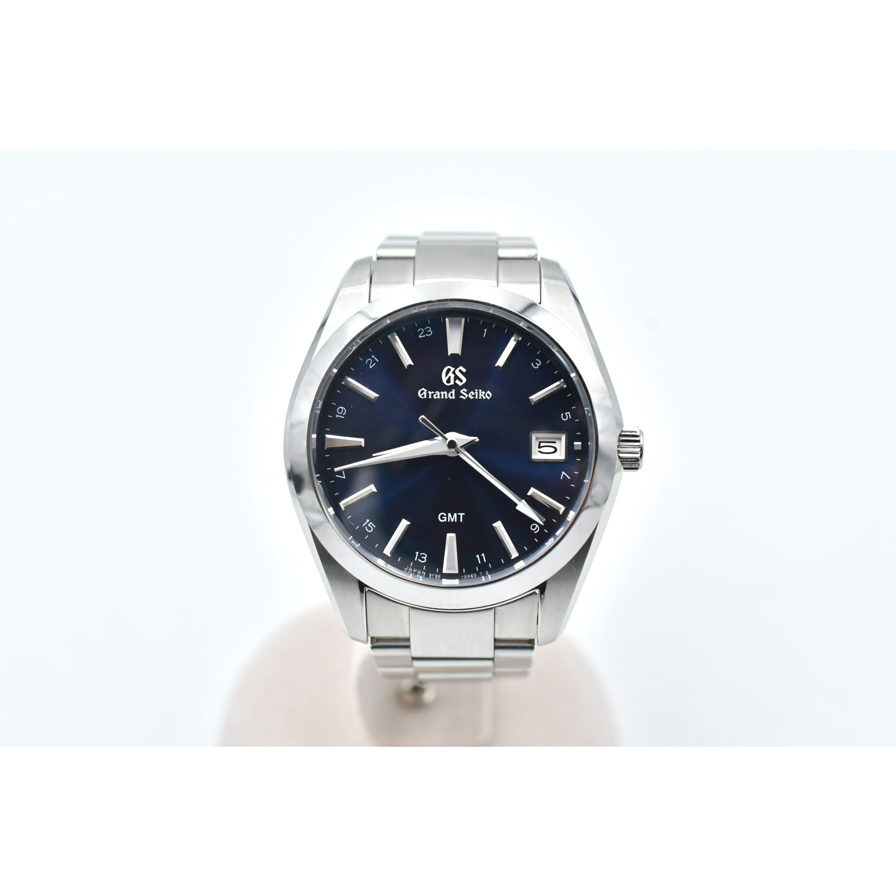 グランドセイコー ヘリテージコレクション GMT 青文字盤 SS/QZ SBGN031 Aランク