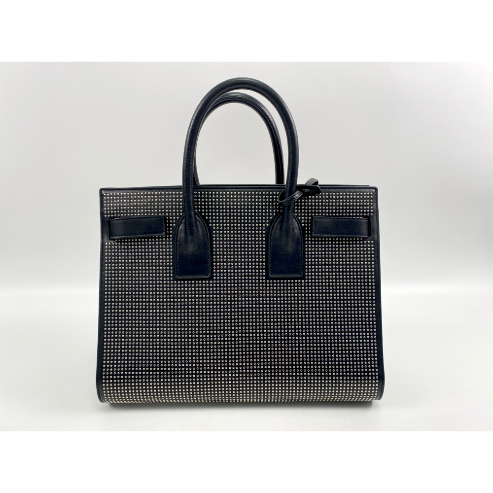 サンローラン サックドジュール スタッズ ショルダーバッグ 黒 レザー Bランク