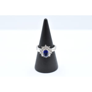 サファイアリング Pt900 S1.07ct/D0.61ct 買取実績【買取日：2025年9月3日】