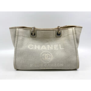 シャネル ドーヴィル チェーントートバッグ 白 キャンバス レザー 買取実績【買取日：2025年9月14日】