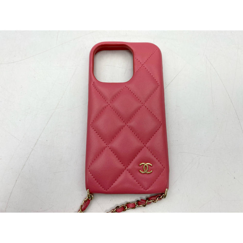 シャネル iPhone14Proケース パール マトラッセ ピンク AP3556 シャネル iPhone14Proケース パール マトラッセ ピンク AP3556