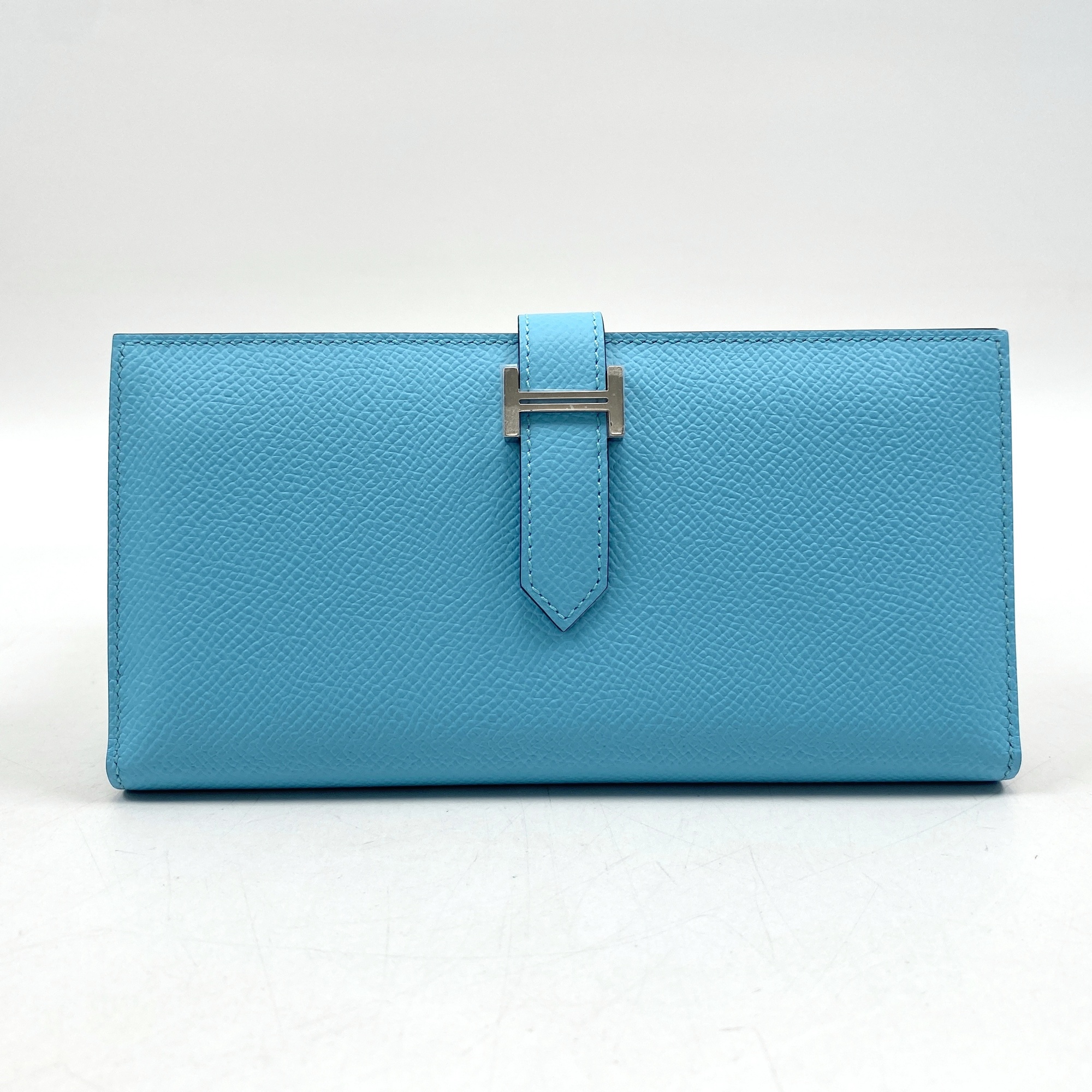 HERMES エルメス べアンスフレ アリゲーター クロコ ブルー ミコノス