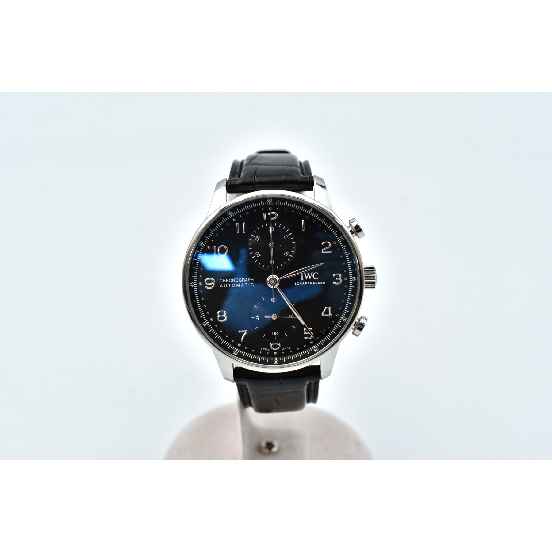 IWC ポルトギーゼ クロノグラフ 黒文字盤 SS×革/AT IW371609 買取実績 