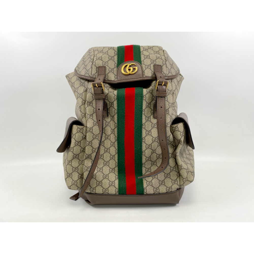 グッチ GGスプリーム オフィディア ミディアム バッグパック リュックサック ナップサック ベージュ×ブラウン 598140 Bランク
