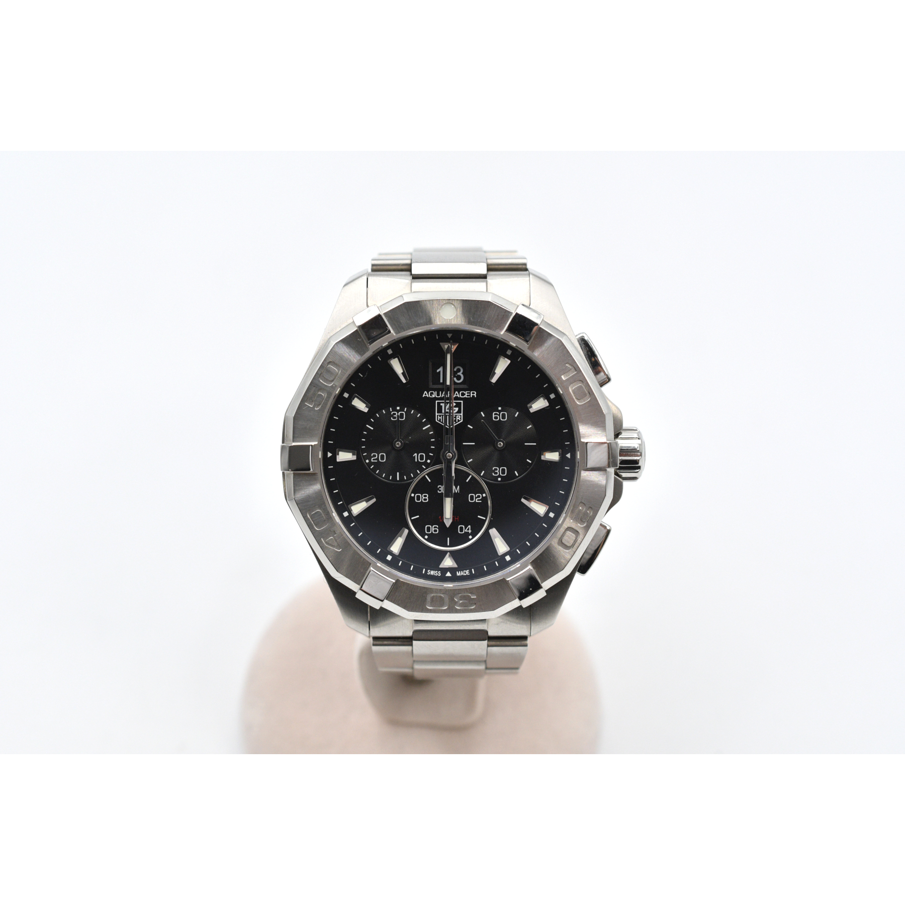 タグホイヤー アクアレーサー クロノグラフ 黒文字盤 SS/QZ