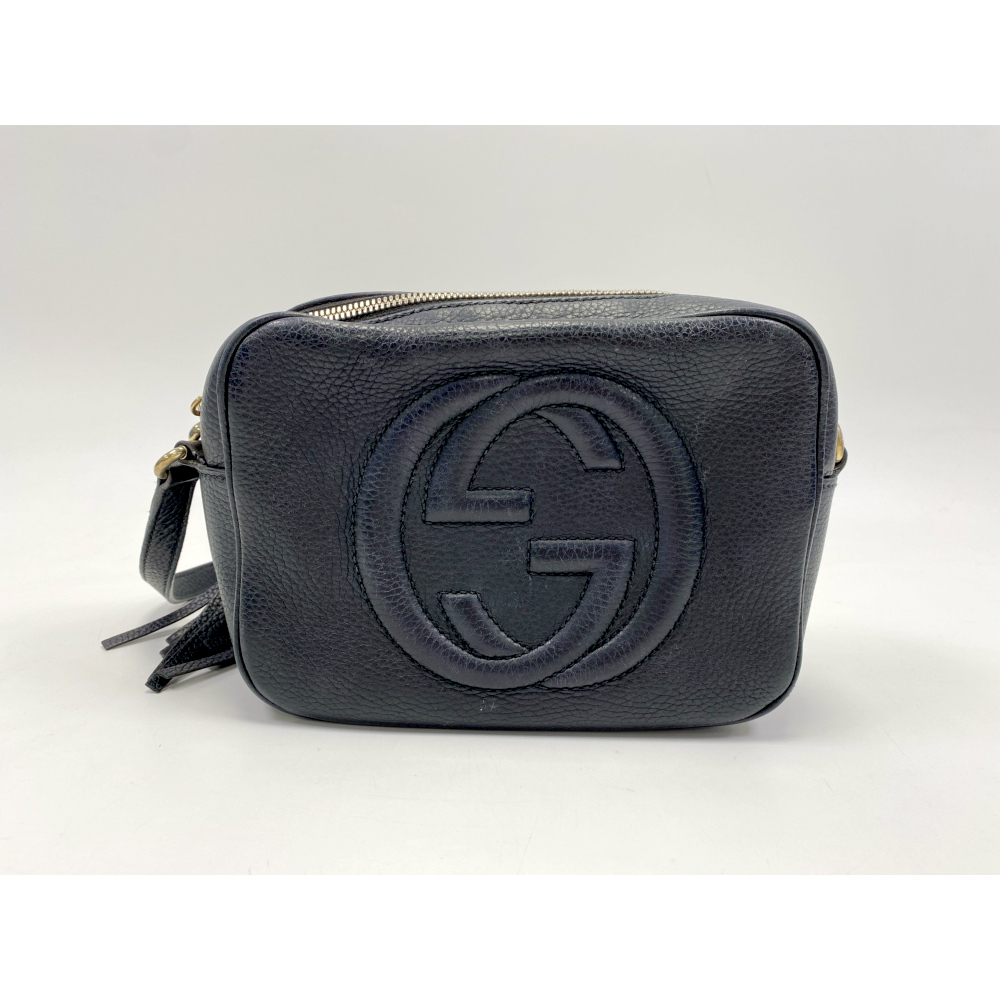 グッチ ソーホー ショルダーバッグ 黒 レザー 308364 Bランク