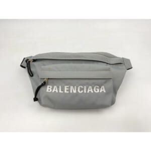 バレンシアガ ロゴプリント ウエストバッグ グレー ナイロン 533009 買取実績【買取日：2025年9月12日】