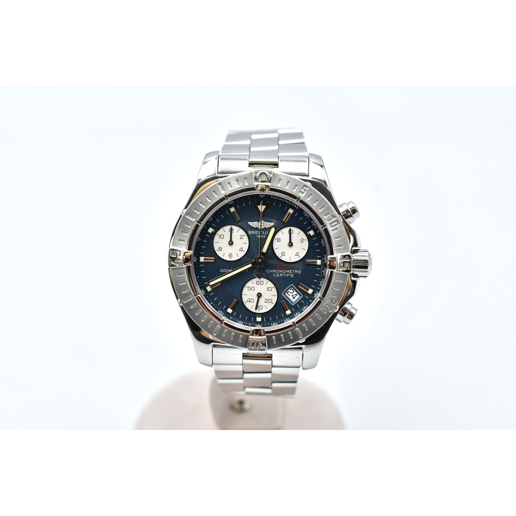ブライトリング コルト クロノグラフ 青文字盤 SS/QZ A73380 ABランク