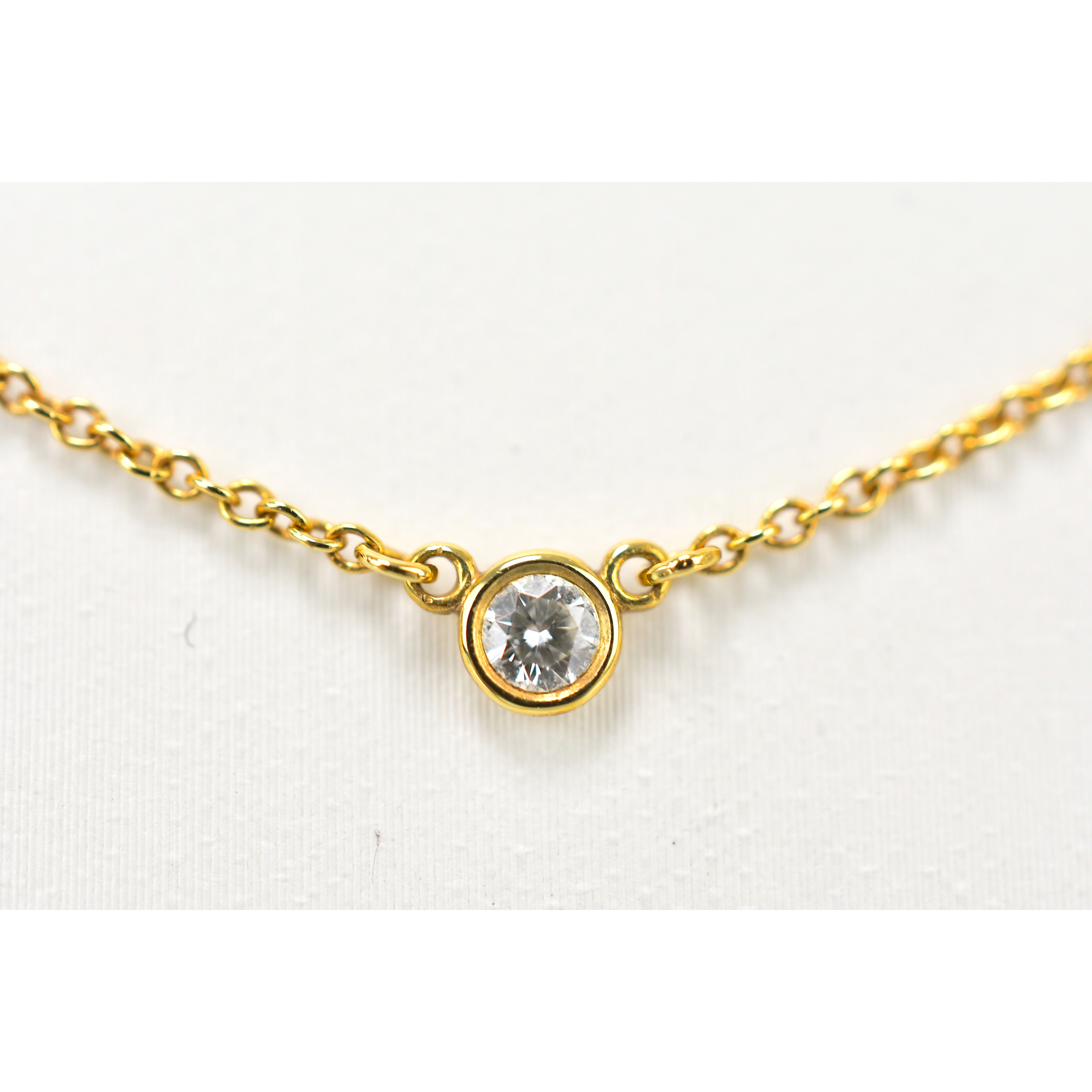 ティファニー バイザヤード ネックレス 1PD K18YG ABランク