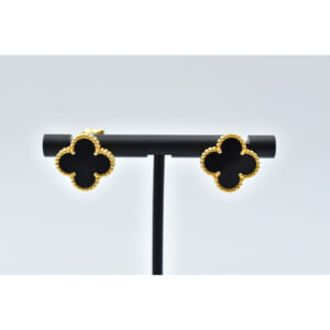 ヴァンクリーフ＆アーペル ヴィンテージアルハンブラ オニキス ピアス K18YG 買取実績【買取日：2025年9月2日】