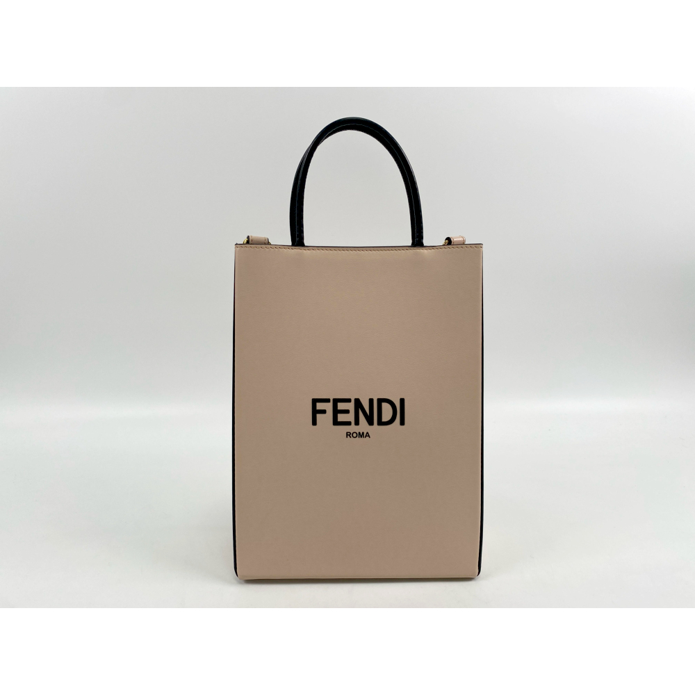 フェンディ ショッピングバッグ スモール ピンク レザー 8BH382 Bランク