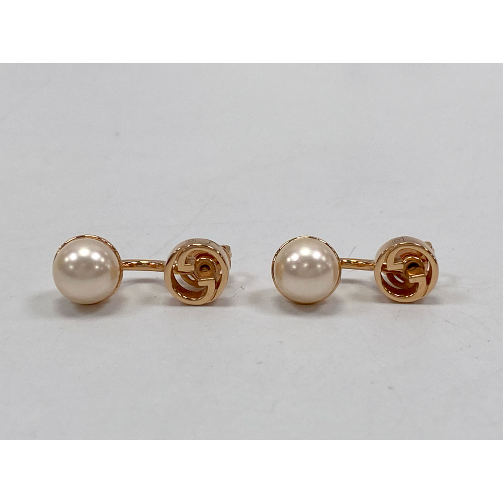 グッチ ブロンディ レジン パール ピアス GP 797497 Bランク