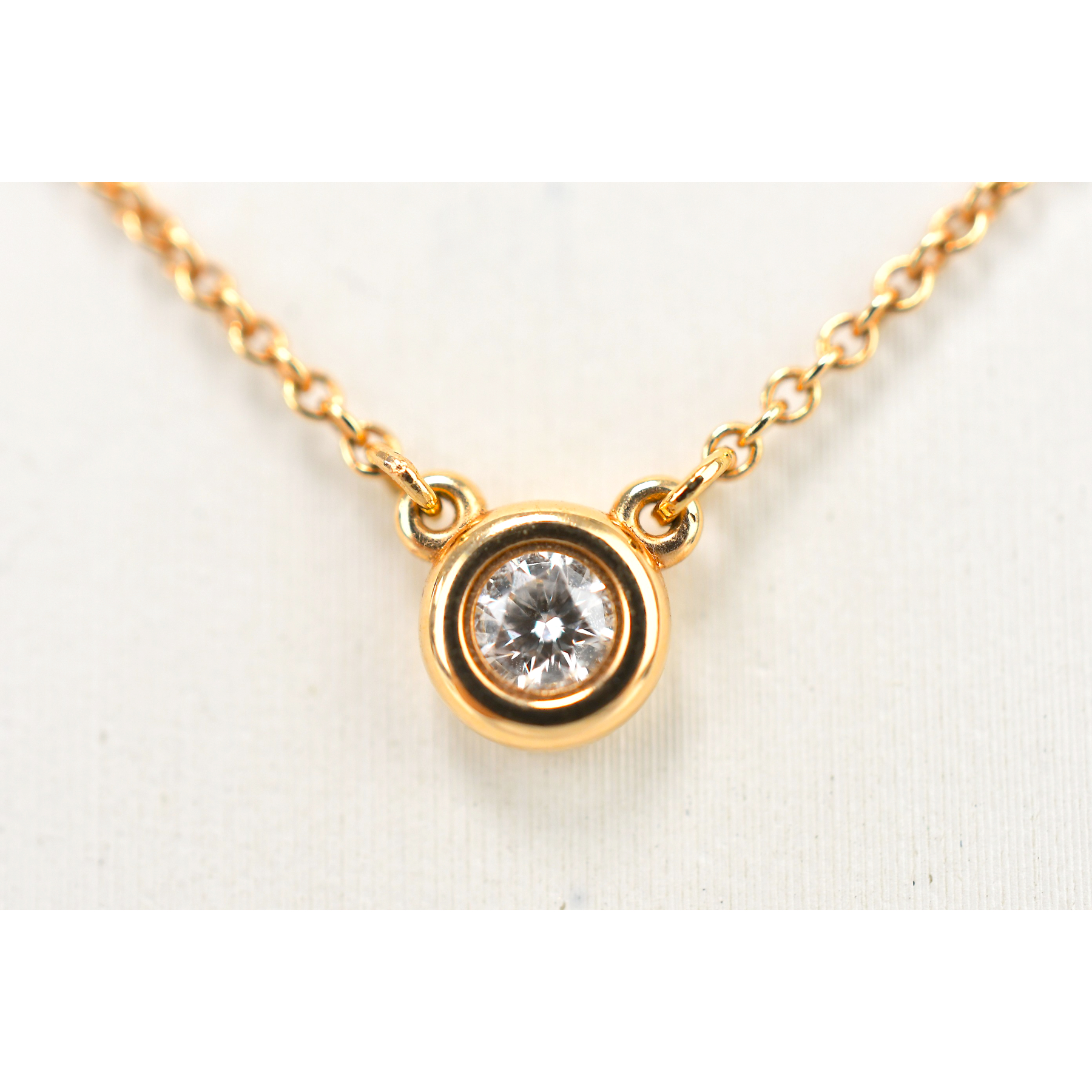 ティファニー バイザヤード ネックレス 1PD K18PG ABランク