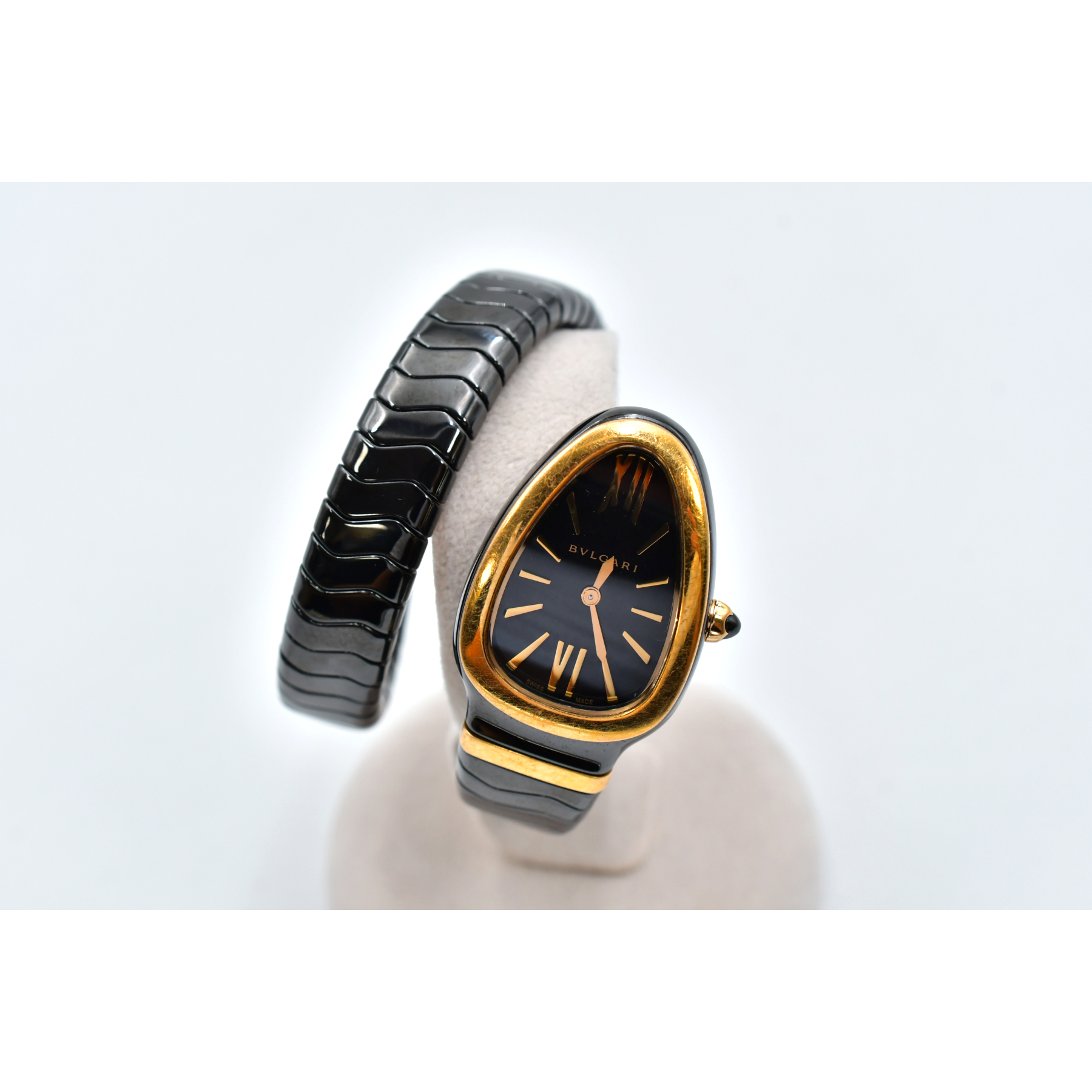 ブルガリ セルペンティ トゥボガス 黒文字盤 CE×PG/QZ SPC35BG Bランク