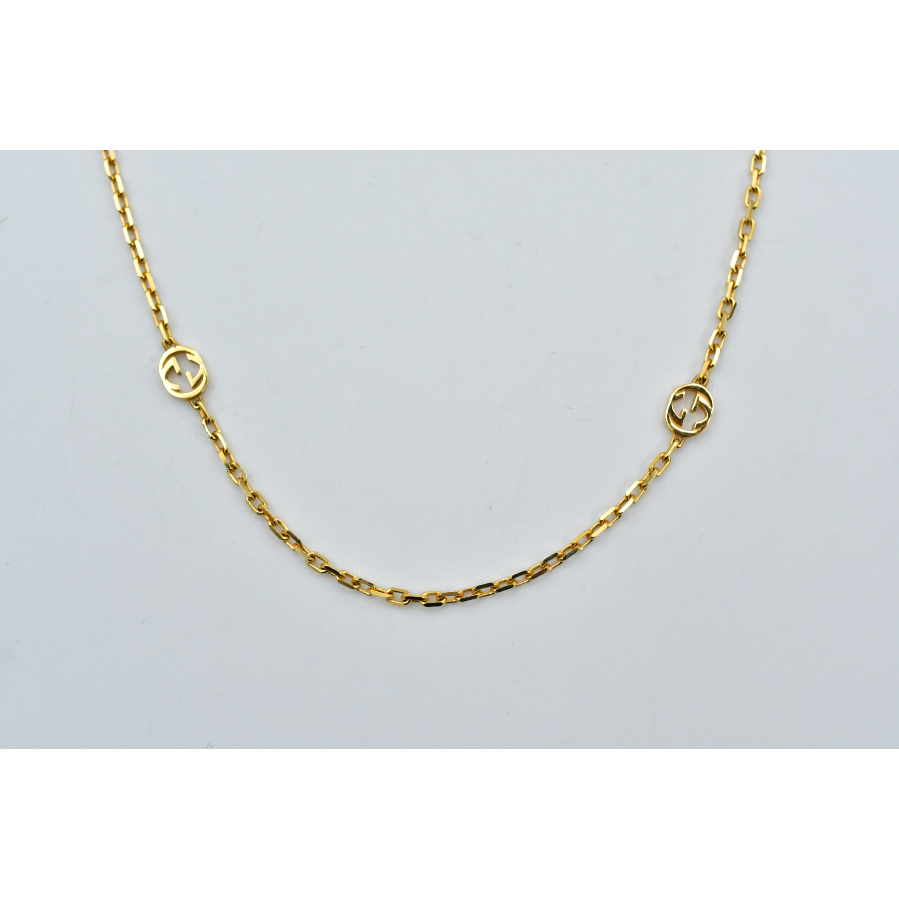 グッチ インターロッキングG ネックレス 750YG Bランク