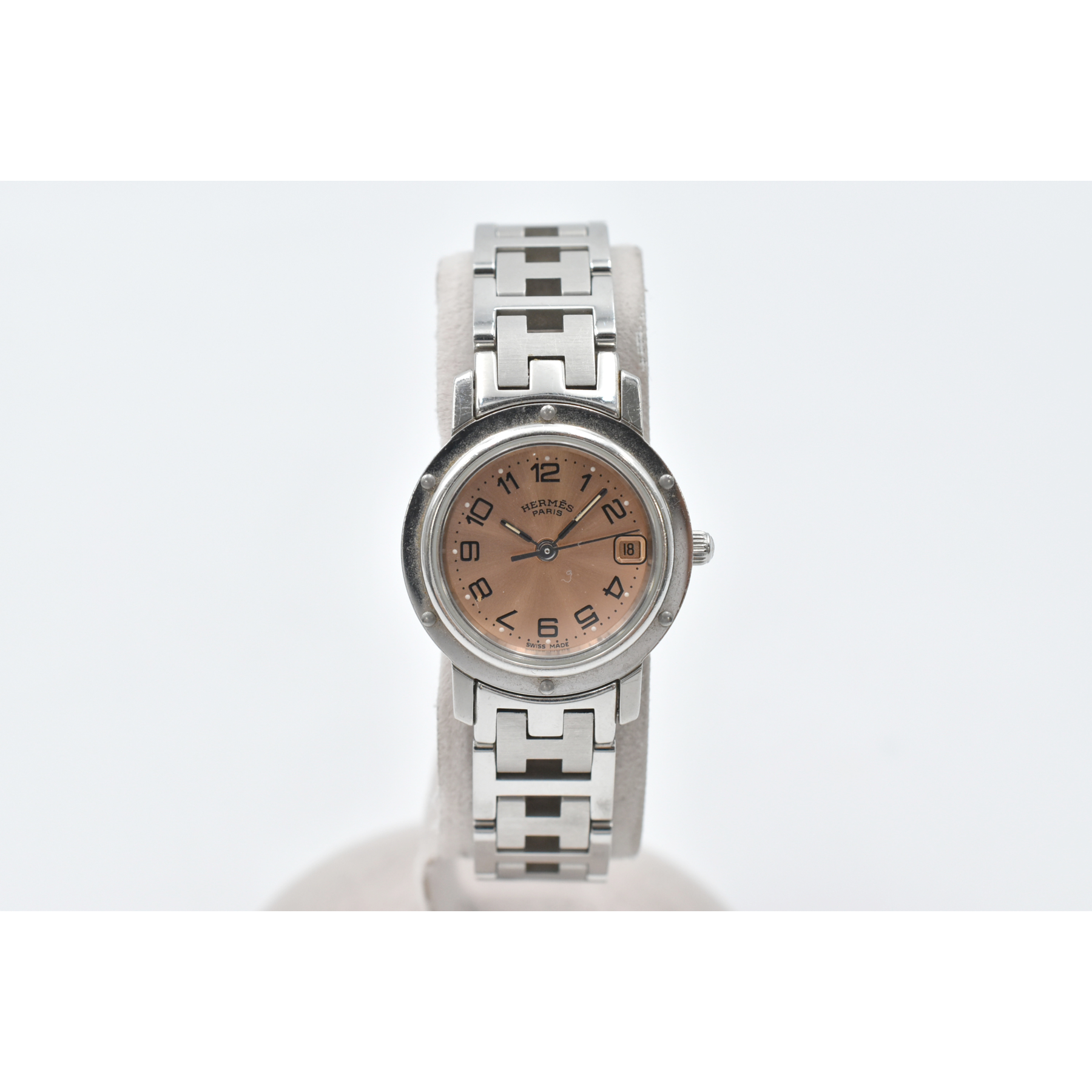 エルメス クリッパー ピンク文字盤 SS/QZ CL4.210 買取実績【買取日